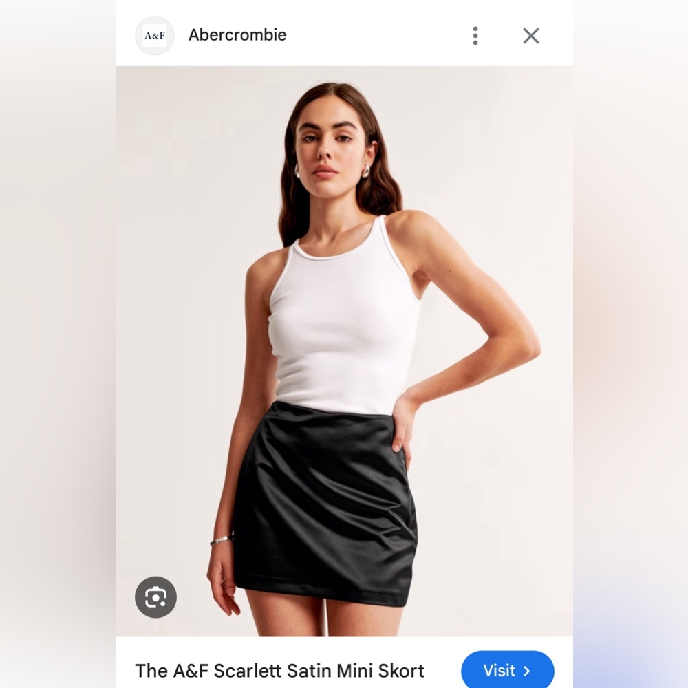 The A&F Scarlett Satin Mini Skort XL